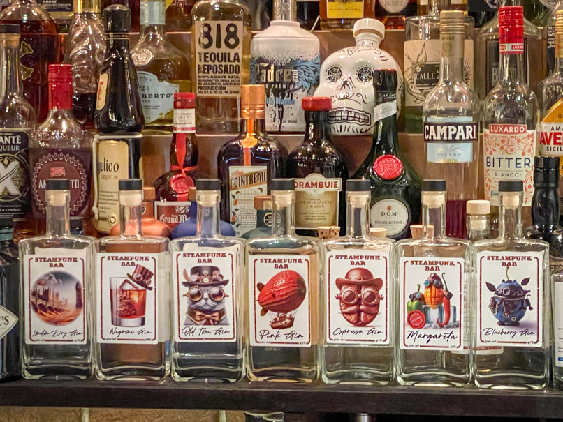 Einzigartige Steampunk Bar – Krake trifft Gin: 500 Sorten Genuss und Abenteuer
