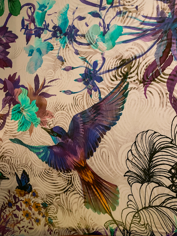 Stylische Tapete im Boutique Hotel K7
