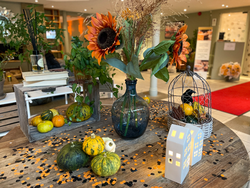 Herbstliche Deko im Hotell Heden in Göteborg 