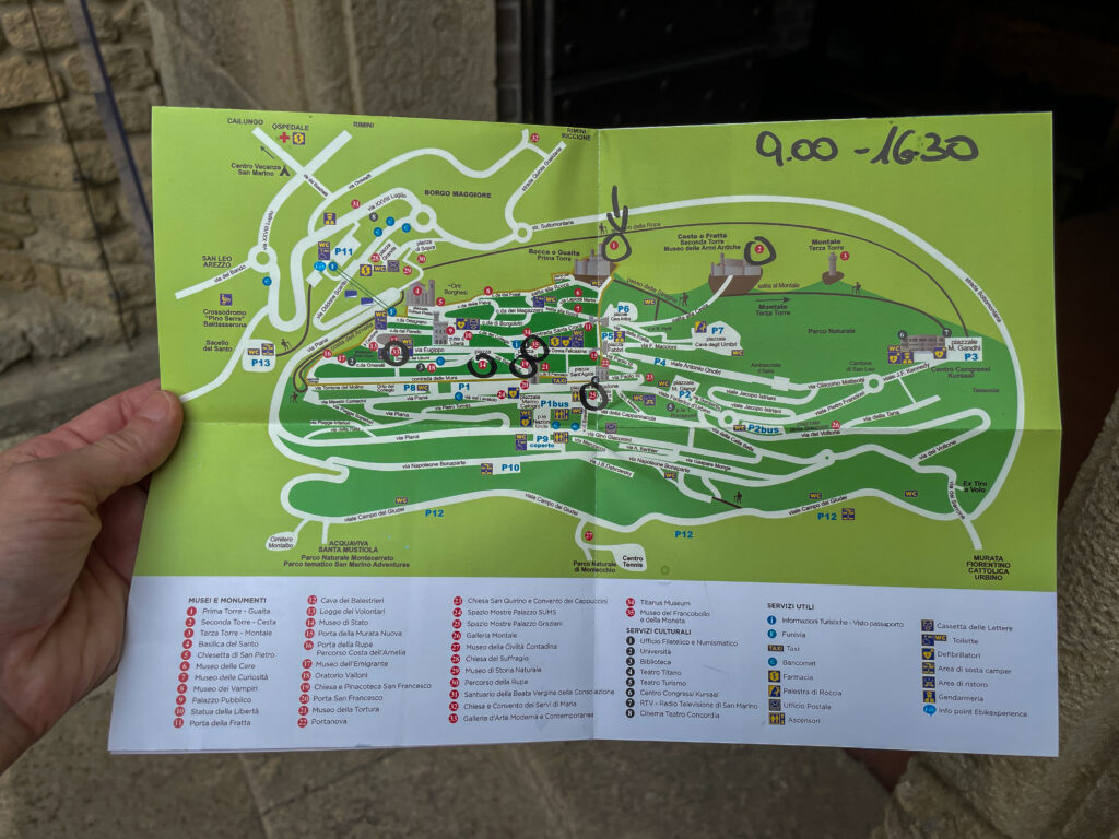 Übersichtsplan von San Marino
